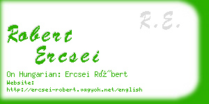 robert ercsei business card